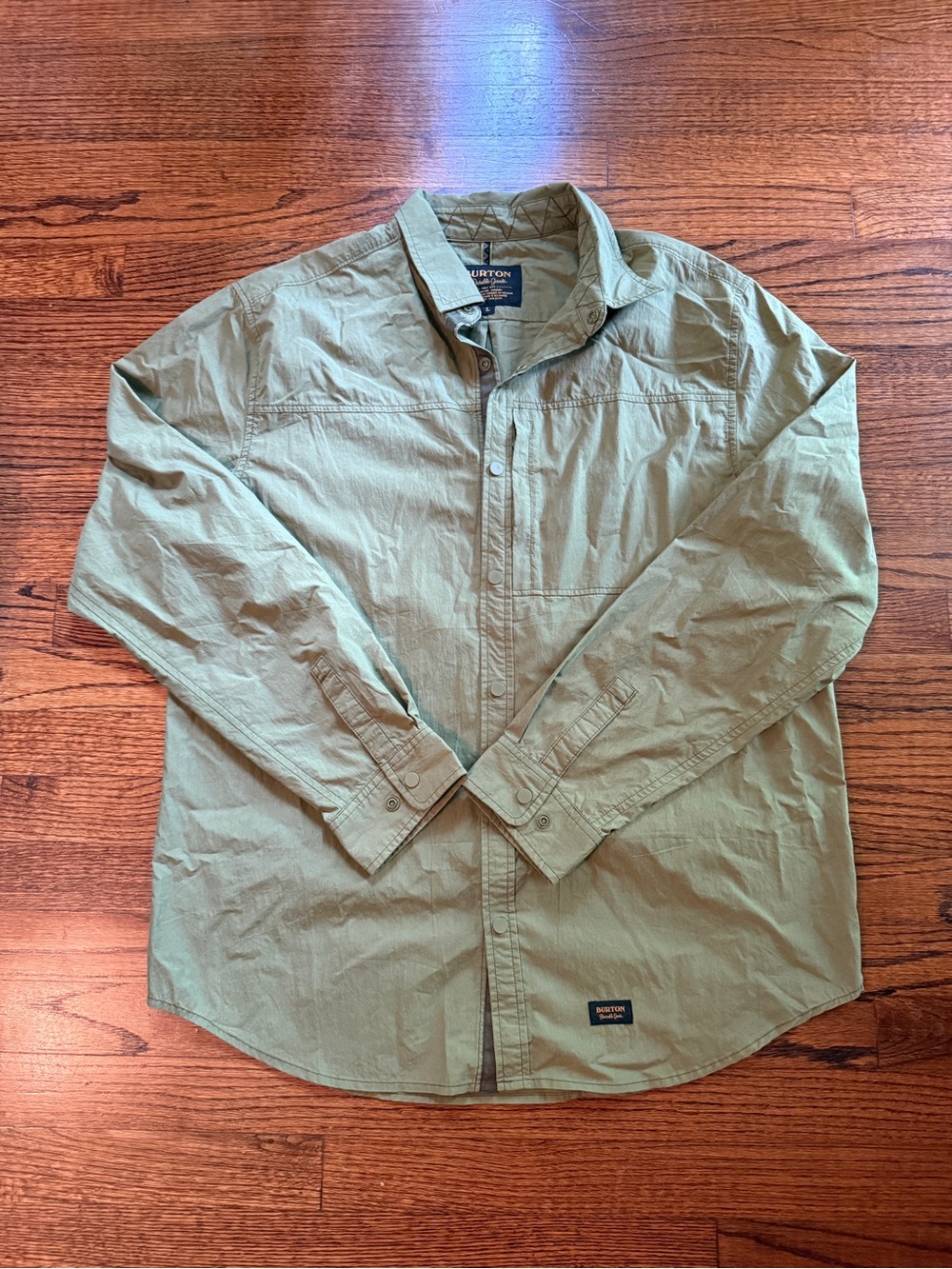 Burton Olive Button-Down Long Sleeve Shirt